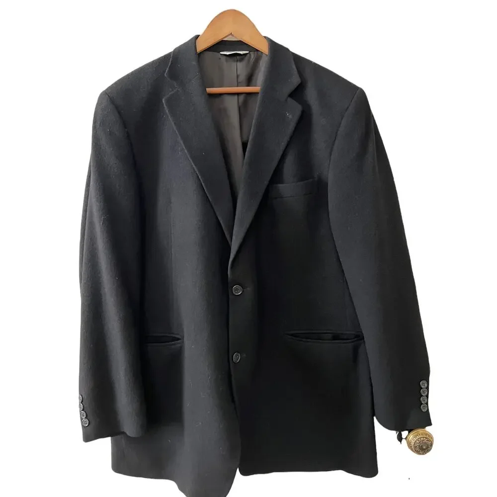Joseph & Feiss Black Camel Hair Sport coat Blazer